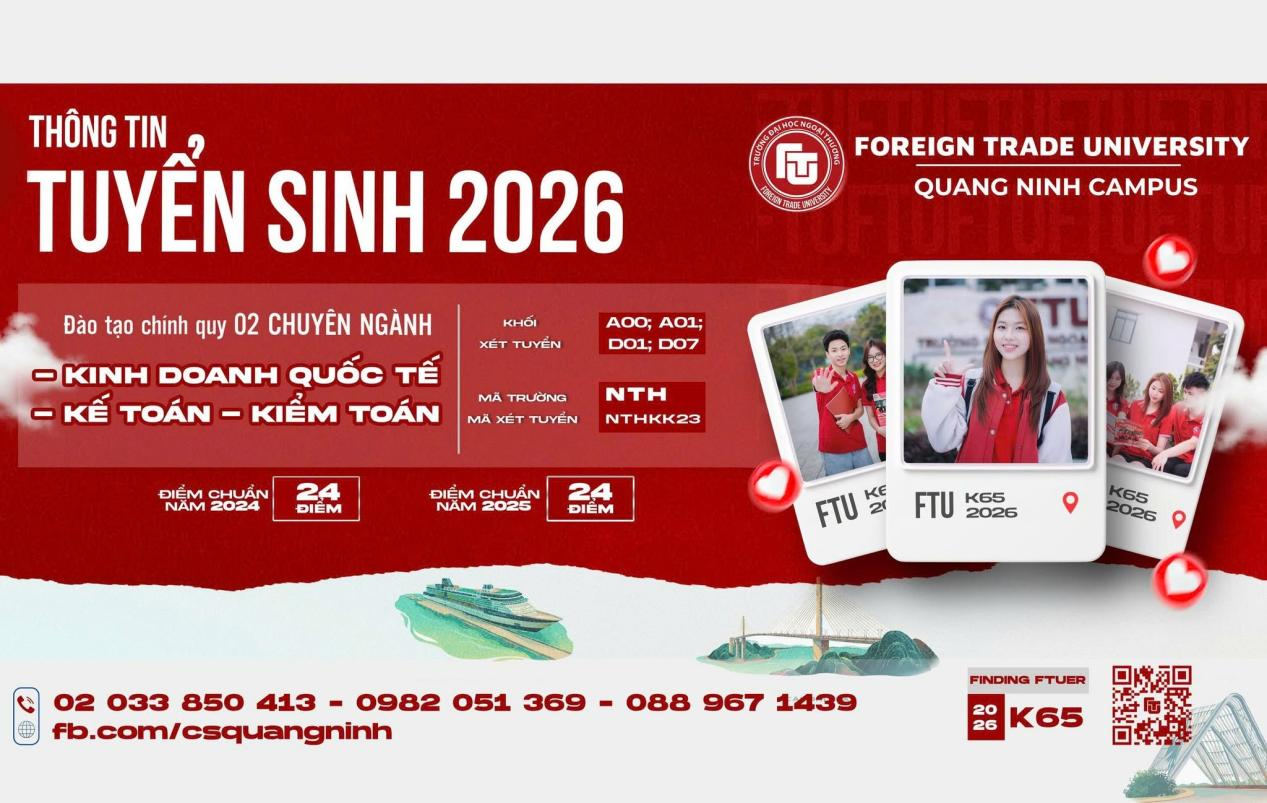 Hỗ trợ tuyển sinh trường Đại học Ngoại Thương - Cơ sở Quảng Ninh